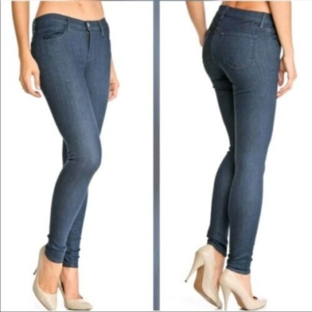 J. BRAND Super Skinny Serpentine Medium - Dark Wash Denim Women's Jeans, SZ 28